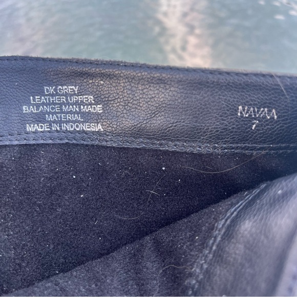 Steve Madden Navaa Dark Grey Calf Lace Up Side Zip Tall Boots - Picture 10 of 15